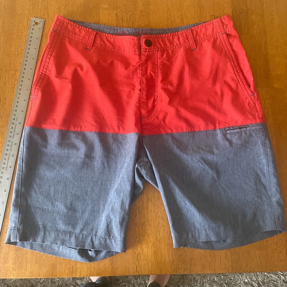 Red and Gray Men's Shorts red canel. Swim Surf shorts